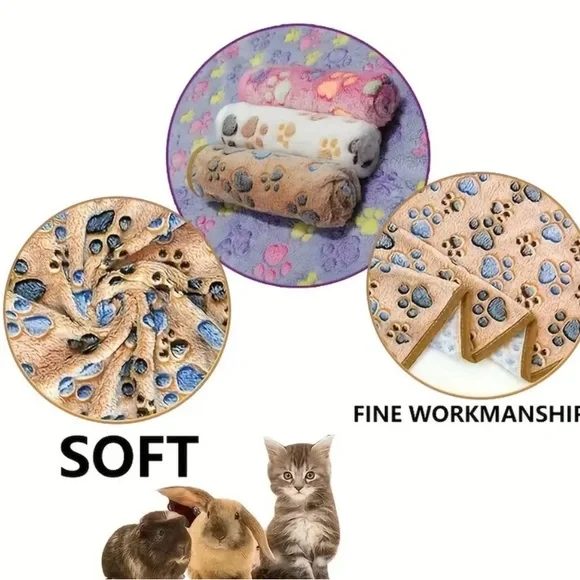 Colorful Plush Pet Blankets - Choice of Color - Machine Washable - Picture 8 of 11